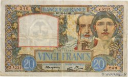 20 Francs TRAVAIL ET SCIENCE FRANCE  1941 F.12.17