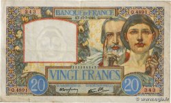 20 Francs TRAVAIL ET SCIENCE FRANCIA  1941 F.12.16 BC+