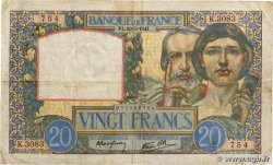 20 Francs TRAVAIL ET SCIENCE FRANCIA  1941 F.12.12 MB