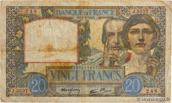 20 Francs TRAVAIL ET SCIENCE FRANCE  1941 F.12.13