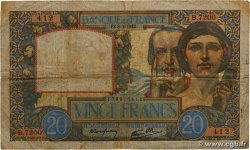 20 Francs TRAVAIL ET SCIENCE FRANCE  1942 F.12.21