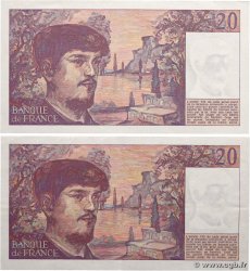 20 Francs DEBUSSY Lot FRANCE  1980 F.66.01 VF+