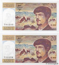 20 Francs DEBUSSY Lot FRANCE  1980 F.66.01 XF