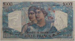 1000 Francs MINERVE ET HERCULE FRANCE  1945 F.41.07 pr.SPL