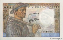 10 Francs MINEUR FRANCE  1947 F.08.17 UNC