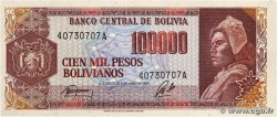 100000 Pesos Bolivianos BOLIVIA  1984 P.171a FDC