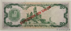 20 Bolivares Spécimen VENEZUELA  1981 P.063s UNC-