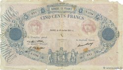 500 Francs BLEU ET ROSE FRANCE  1931 F.30.34