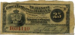 25 Centavos CUBA  1872 P.031a F+