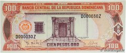 100 Pesos Oro Petit numéro RÉPUBLIQUE DOMINICAINE  1997 P.156a