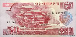 50 Won COREA DEL NORTE  1988 P.38