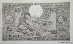 100 Francs - 20 Belgas BÉLGICA  1943 P.107