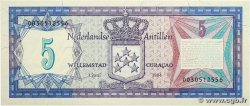 5 Gulden NETHERLANDS ANTILLES  1984 P.15b UNC-