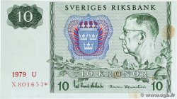 10 Kronor Remplacement SUÈDE  1979 P.52d