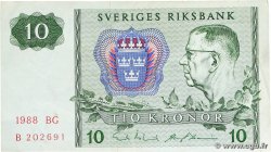 10 Kronor SUÈDE  1988 P.52e BB