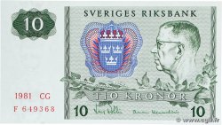 10 Kronor SWEDEN  1981 P.52e