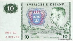 10 Kronor SWEDEN  1981 P.52e