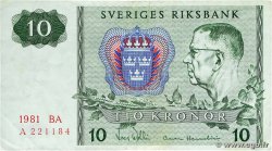 10 Kronor SUÈDE  1981 P.52e VF-