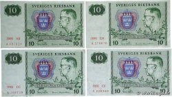 10 Kronor Lot SUÈDE  1981 P.52e VF