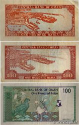 100 Baisa Lot OMAN  1977 P.13a, P.22b et P.31 F+