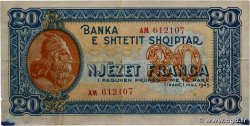 20 Franga ALBANIE  1945 P.16 TB