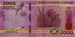 2000 Francs BURUNDI  2018 P.52 FDC