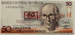 50 Cruzeiros sur 50 Cruzados Novos BRASIL  1990 P.223 SC+