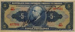 5 Cruzeiros BRAZIL  1943 P.134a F