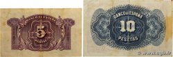 5 et 10 Pesetas Lot ESPAGNE  1935 P.085a et P.086a TTB