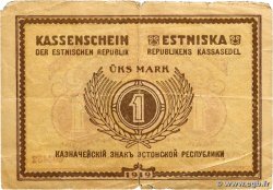 1 Mark ESTONIA  1919 P.43a F-