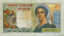 20 Francs TAHITI  1960 P.21c VF