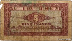 5 Francs FRENCH WEST AFRICA  1942 P.28a RC