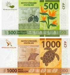 500 et 1000 Francs Lot FRENCH PACIFIC TERRITORIES  2014 P.05 et P.06 XF