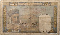 100 Francs ALGERIA  1940 P.085