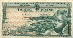 20 Francs BELGIAN CONGO  1959 P.31 F+