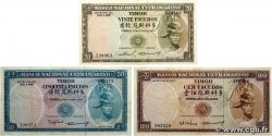 20, 50 et 100 Escudos Lot TIMOR  1963 P.26a, P.27a et P.28a