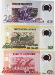 20, 50 et 1000 Meticais Lot MOZAMBIQUE  2011 P.149 au P.151 UNC