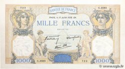 1000 Francs CÉRÈS ET MERCURE type modifié FRANCE  1938 F.38.23