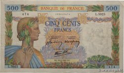 500 Francs LA PAIX FRANCE  1942 F.32.31