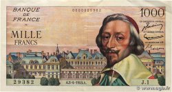 1000 Francs RICHELIEU FRANCE  1953 F.42.01