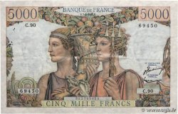 5000 Francs TERRE ET MER FRANCE  1952 F.48.06