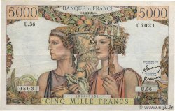 5000 Francs TERRE ET MER FRANCE  1951 F.48.04