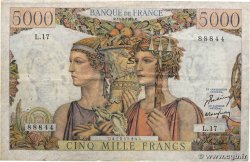 5000 Francs TERRE ET MER FRANCE  1949 F.48.01