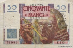 50 Francs LE VERRIER FRANCE  1949 F.20.12