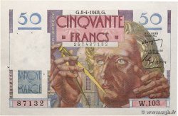 50 Francs LE VERRIER FRANCE  1948 F.20.10 VF+