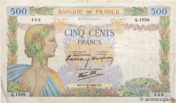 500 Francs LA PAIX FRANCE  1940 F.32.07