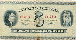 5 Kroner DENMARK  1955 P.042i F+