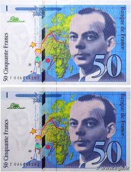 50 Francs SAINT-EXUPÉRY modifié Consécutifs FRANCE  1996 F.73.03 XF-