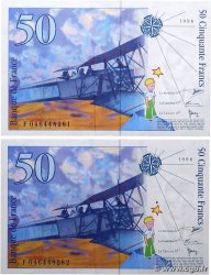 50 Francs SAINT-EXUPÉRY modifié Consécutifs FRANCE  1996 F.73.03 XF-