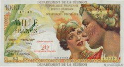 20 NF sur 1000 Francs Union Française REUNION  1971 P.55b